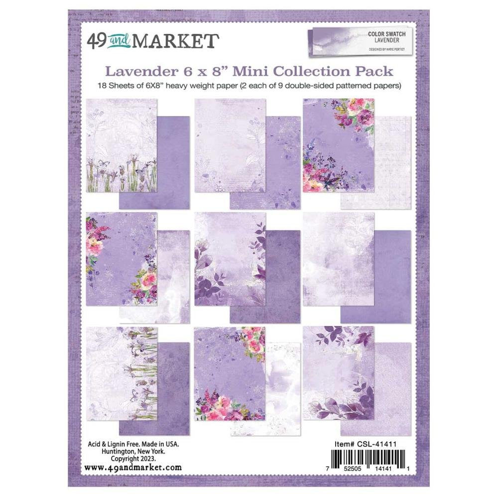 Mini paquetes de colección 49 y Market Lavender 6x8